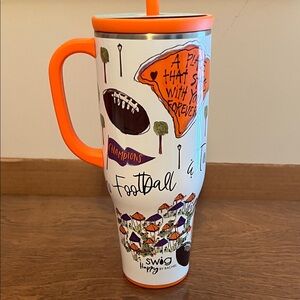 Happy by Rachel Clemson Football Travel Mug with Handle